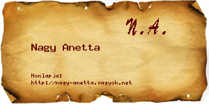 Nagy Anetta névjegykártya