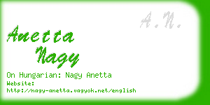 anetta nagy business card